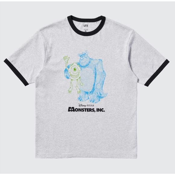 Uniqlo Disney Pixar Monsters, Inc Magic For All Timeless T-shirt in Gray - Picture 1 of 8